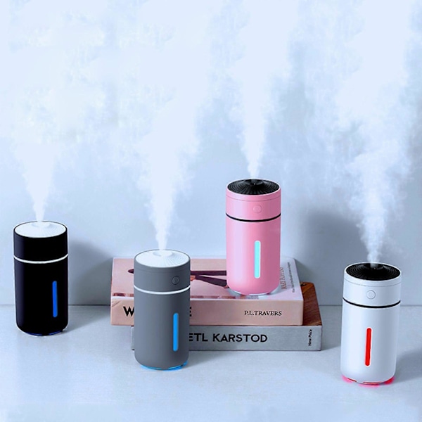 Kul Bil Mist Luftfukter USB Luftfukter Luftrenser med LED-lys for Soverom