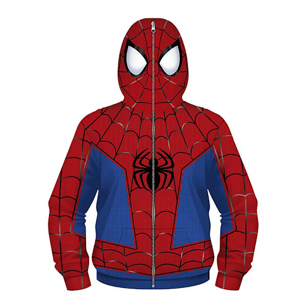 Kids Spider-man Hettegensere Hette Zip Coat Jakke Topper Yttertøy Gaver Homecoming Spiderman 6-7 Years
