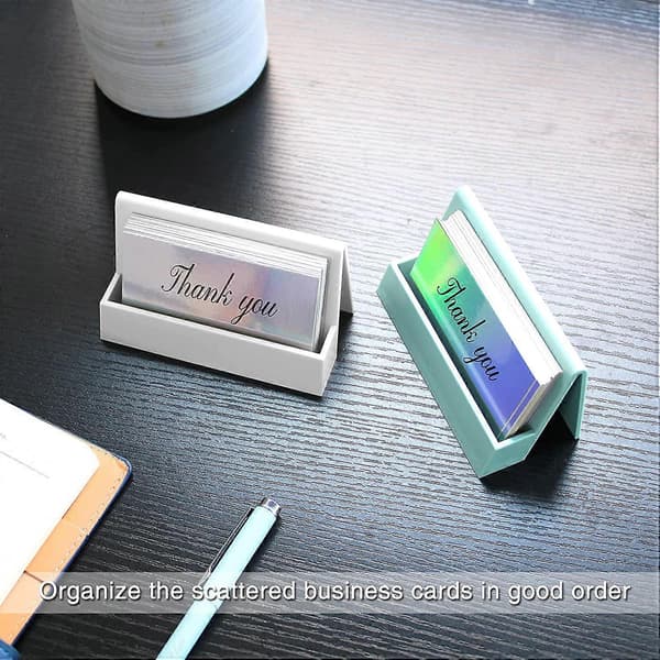 Visitkort Holder til Skrivebord, 2 Stykker Moderne Plast Visitkort Holder Display Stand