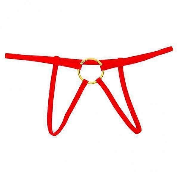 4x Miesten Joustava Ontto Alusvaatteet T-back Stringit Jockstrap Punainen