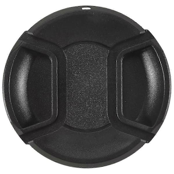 Svart 62mm Senterklype Design Front Objektivdeksel