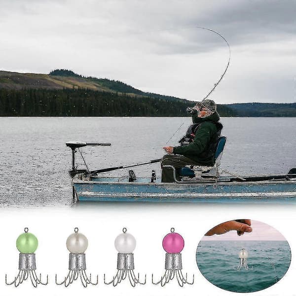 Solid Baits Korkeahiiliteräksiset Jigit Kalmari Koukku Valoisa Kestävä Kahdeksankulmainen Kalastus