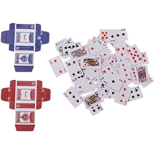1 setti Miniatyyri Pelikortit Nukkitalo Pokeri Nukkitalo Koriste Nukkitalo Tarvikkeet Koriste Nukkitalo Nukkitalo Koriste Joulukoriste