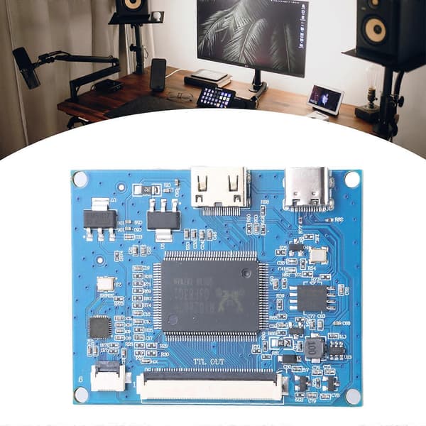 Touch Panel Board 50pin TTL LCD-skärm Panel Driver Board Controller Mainboard Huvudkort 800X480 Upplösning