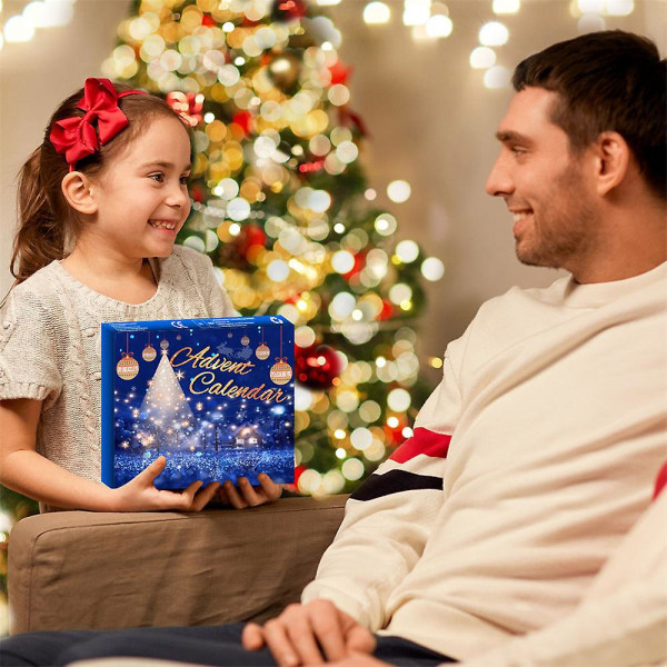 24 dagers julenedtelling adventskalender Gjør-det-selv-leke-smykker Armbånd Barn Jenter Gaver