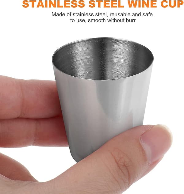 1 Sæt Rustfrit Stål Kopper Metal Drikkeglas Rustfrit Stål Shotglas Stabelbare Pint Kopper Til Hjemme Camping