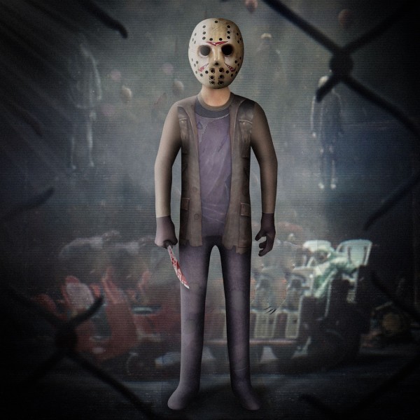 Halloween kostumer morder galning nr. 13 fredag ​​Jason Voorhees mandlige cos performance kostumer 130cm