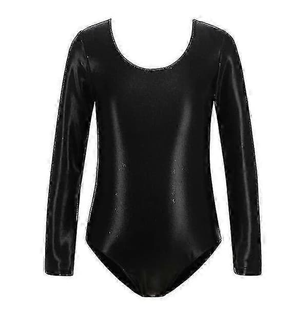 Flickor Långärmad Glänsande Dans Gymnastik Dräkter Bodysuit