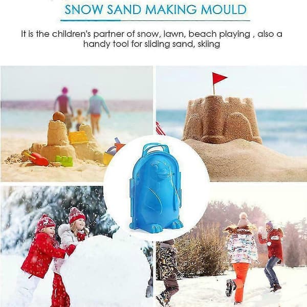 Pingvin DIY 3D Sne Sandform Snebold Maker Clip Form Børnelegetøj