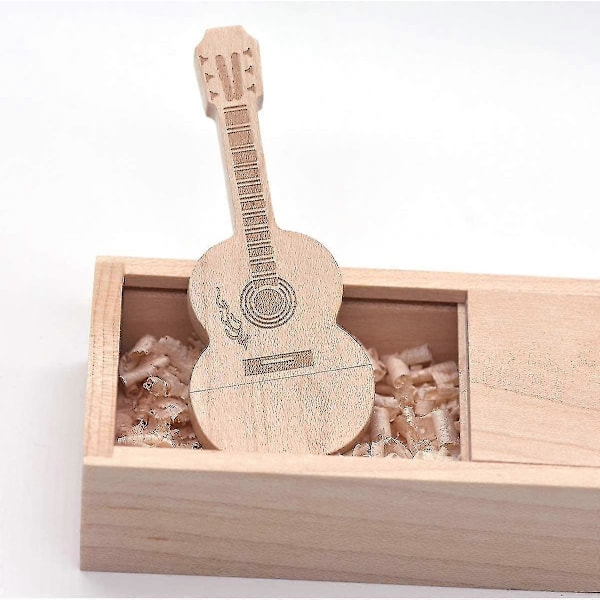 Maple Wood Gitar USB Flash Drive Minnepinne Tre Thumb Drivers Gitargaver Nyhet Gave (32gb, Valnøtt)