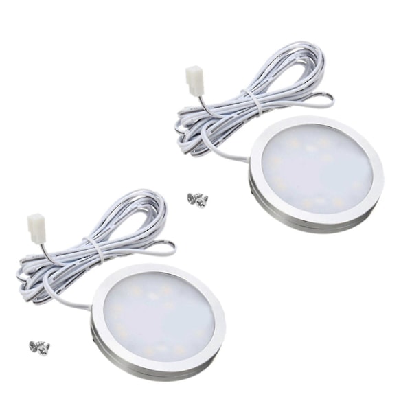 2x 12V LED-lampa för husbil, husvagn, båt - Taklampa, nedåtriktad, varmvit