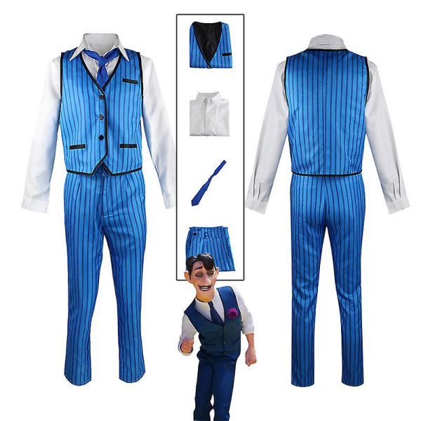 Agustin Madrigal Cosplay Kostyme Film Encanto Voksen Herre T-skjorte Bukser Vest sett Halloween Karneval Fest Klær For Herre S