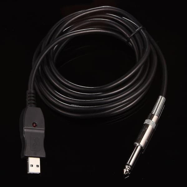 Guitar til PC USB Optagekabel Adapter Konverter Tilslutningsinterface 6,5 mm