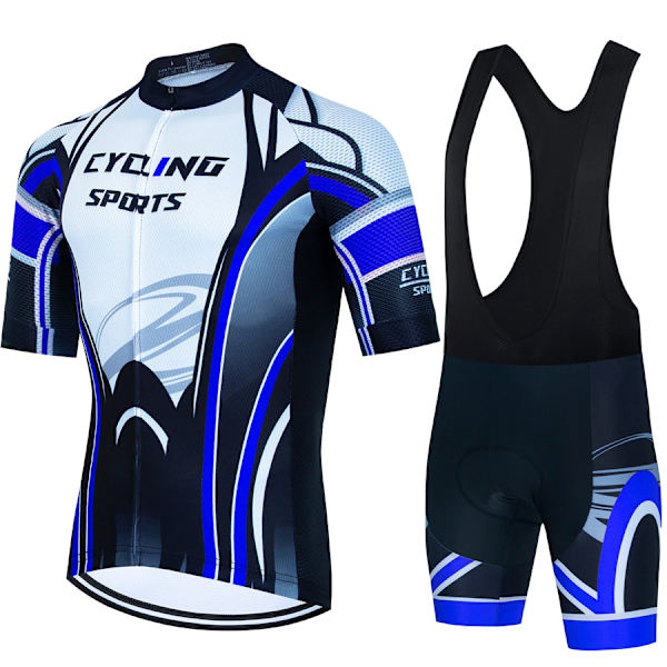 CYKLOPEDIA Sports Set Herr Cykelkläder 2023 Cykel Haklapp Blus Cykel Kläder Man Sommar Byxor Gel Shorts Mtb Tricuta Teams Silver Asian size - 4XL