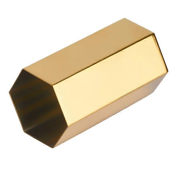 Enkel och modern hexagonal rombformad pennhållare i metall, kontorsmaterial förvaringslåda, skrivbordstillbehör, prydnadsföremål, hexagonal pennhållare, guld