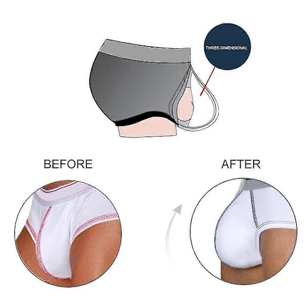 2 Stykker Herre Undertøj Forbedrende Kop Bulge Svampe Pad Pude Trusser Shorts