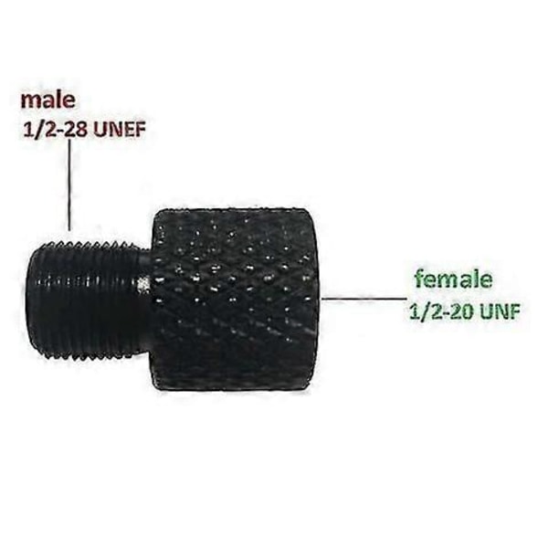 Gjengeadapter for løpsende Hunn 1/2-20 UNF til Hann 1/2-28 UNEF 0018 Flott