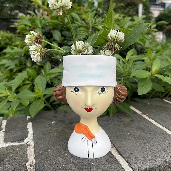 Sukulent Planter Manlig Blomkruka Kaktus Växtkruka Harts Hantverk Landskap Bonsai Planteringskrukor Ornament A