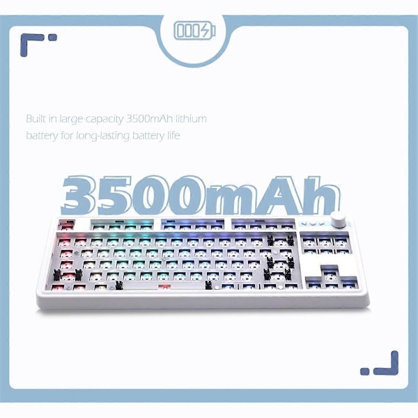 LS01 Tilpasset Mekanisk Tastatur Kit Hot-Swappable Bluetooth 2.4G Trådløs RGB Bakgrunnsbelyst Gasket Struct
