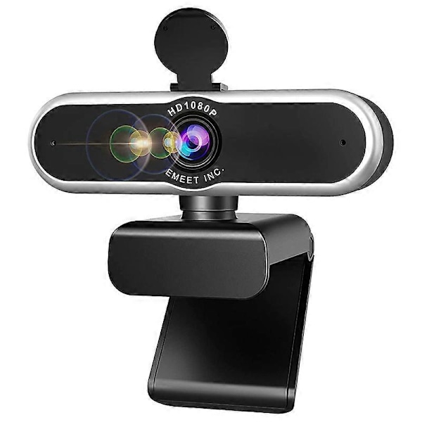 1080P Web-kamera automaattitarkennuksella ja mikrofoneilla EMEET C965 tietokoneen kamera online-kokouksiin/oppitunneille/suoratoistoon/Skypeen/YouTubeen