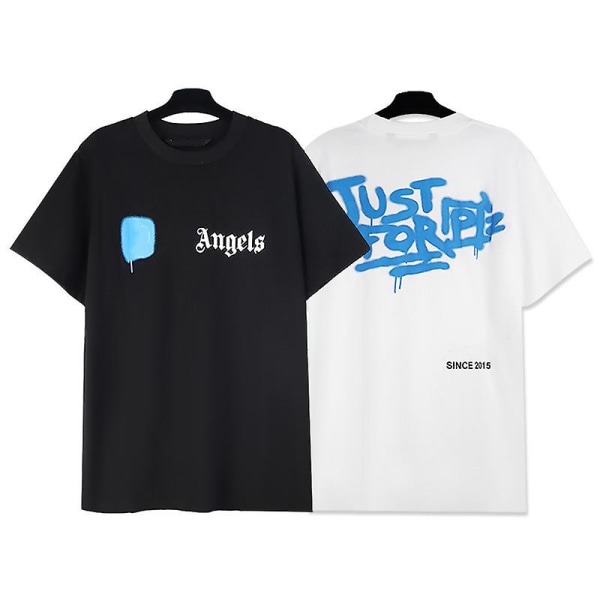 Angels 23ss mænds t-shirts til kvinder, t-shirts med bogstavtryk afslappet rundhalset kortærmet skjorte til ungdom 10 Eur Size S