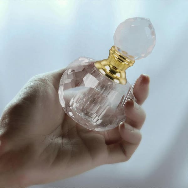 Mini Parfymflaska Kristall Tom Flaska för Förvaring 1 ml Transparent