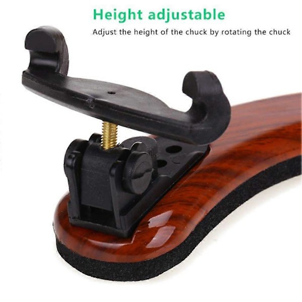 Violin Axelstöd Professionellt 3/4 4/4 Justerbart Axelstöd i Lönnträ Violin Delar Tillbehör