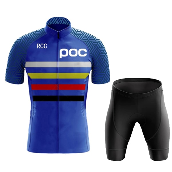 RCC POC Mænd Team Cykeltrøje Sæt Sommer Sport Racing Cykeltøj Cykeltøj Cykel MTB Maillot Ropa De Ciclismo Army Green Asian sizes-S