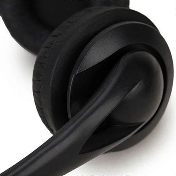 USB-headset med mikrofon, med volymkontroll, för onlinekonferenser, onlinelektioner, spel Compu