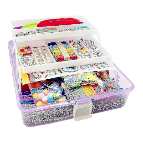 DIY Konstmaterial för Barn Småbarn Allt-i-ett Förskola Hemmaterial Set Julklappstillverkning