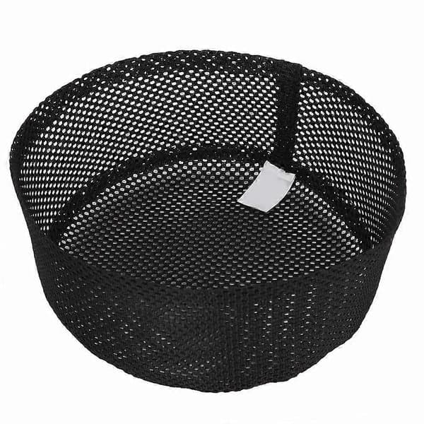 Broderet Sort Muslimsk Bedebønshat til Mænd - Polyester Bomuldsblanding (56cm)