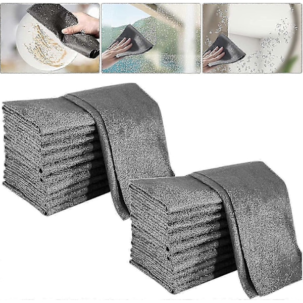 Paksuuntunut Magic Cleaning Cloth, Mikrokuitu Lasinpuhdistusliinat, Uusiokäyttöiset Puhdistusliinat