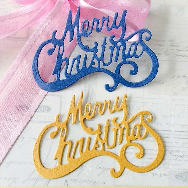 Glædelig Jul Skærestencils DIY Scrapbooking Prægning Album Papir Gave