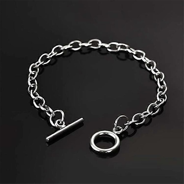 Armbåndkjede Rustfritt Stål Lenkearmbånd Kobling Smykker Armbånd for Kvinner