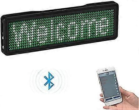 LED Bluetooth Oppladbart Navneskilt - DIY Programmerbar Rullende LED Lysskilt Meldingstavle Display, Type 2