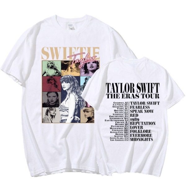 hvid Multi-Style Taylor Swift Fan T-Shirt Trykt T-Shirt Skjorta Pullover Vuxen Collection Taylor Swift T-shirt tilgængelig i forskellige stilarter style 2 M