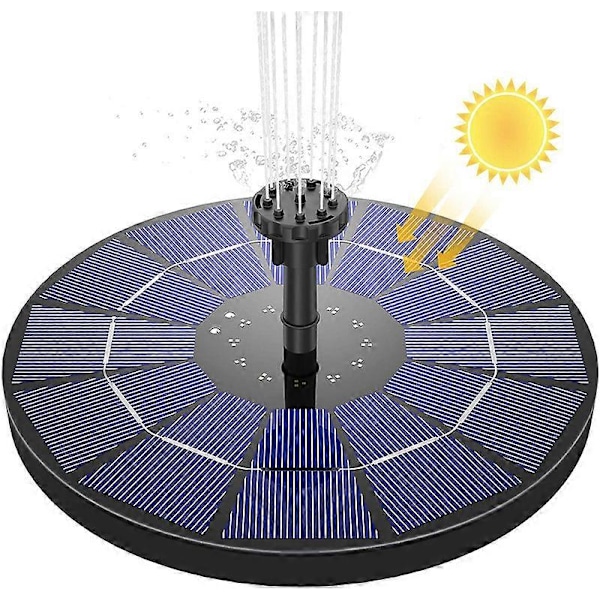 Uusi aurinkokäyttöinen puutarhalähde, 1,4 W lintukylpylähde puutarhakoriste, ulkokäyttöön minilammikkoon