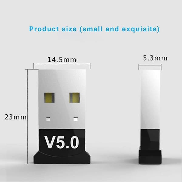 Bluetooth 5.0 Musikadapter Computer Trådløs Audio Transmitter Receiver USB Hurtig Hastighed Dongle Bluetooth 5.0 Musikadapter