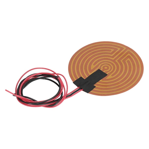 120W 12V DC Rund Fleksibel Polyimid Varmeplate - PI Varmefilm for 3D Printer Varmebed