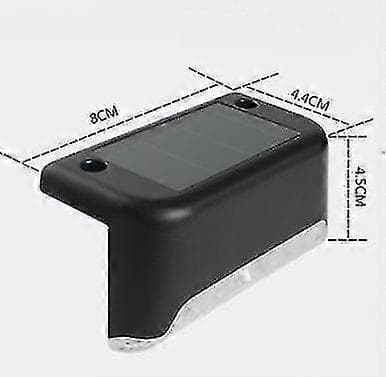 12 stk. Vanntett Solcelle Gjerdelampe, Trappelys, IP65 LED Solcelle Hagelys