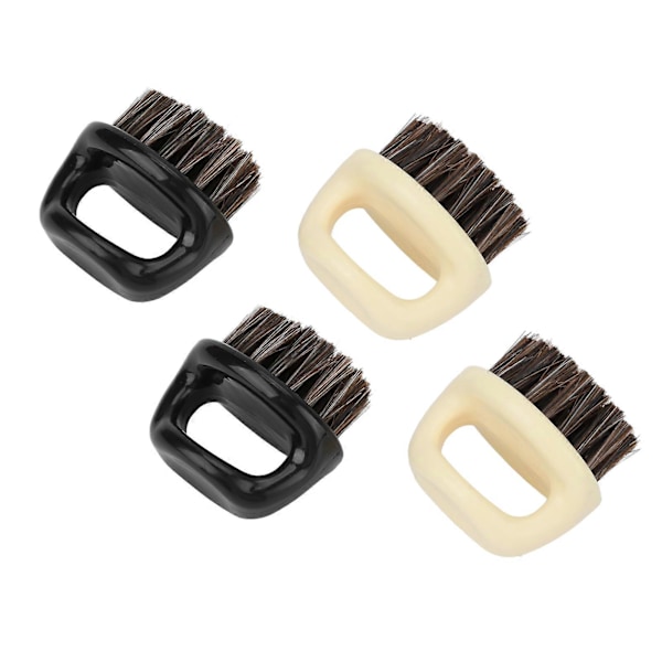 Knuckleborste för skägg- och mustaschstyling - 4-pack med mjuka borststrån för män