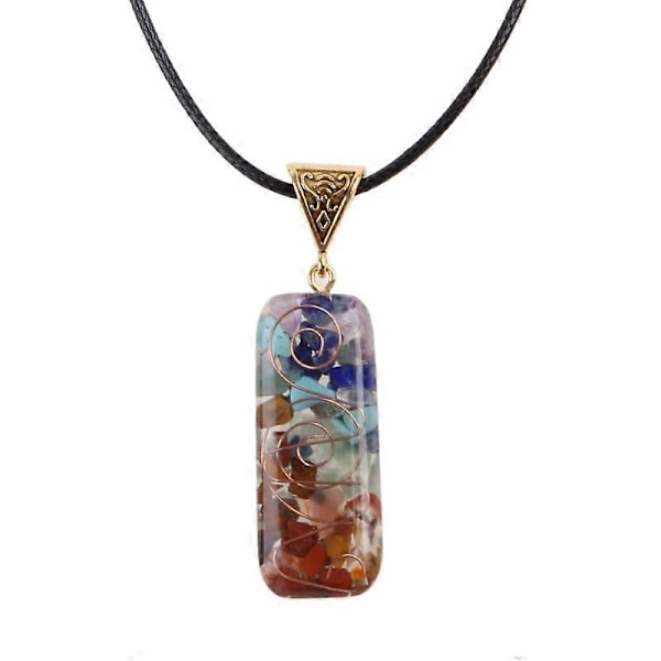 7 Chakra Regnbåge Orgon Kristall Hängsmycke Halsband Justerbar Energi Generator