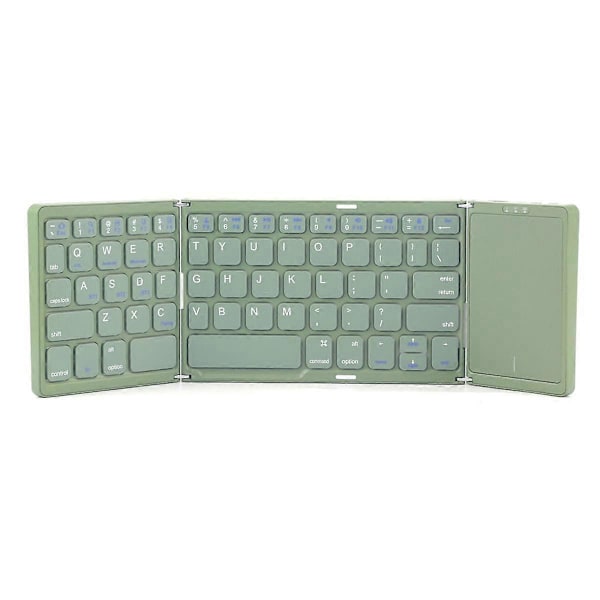 Sammenleggbart Bluetooth-tastatur med Touchpad Kontor Mini Trådløst Tastatur Lagring Tre Systemer Universelt