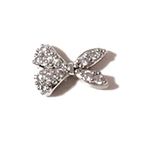 Alloy Nail Art Zircon 3D Sløjfe Negle Charms Smykker Ornament Manicure Forsyninger