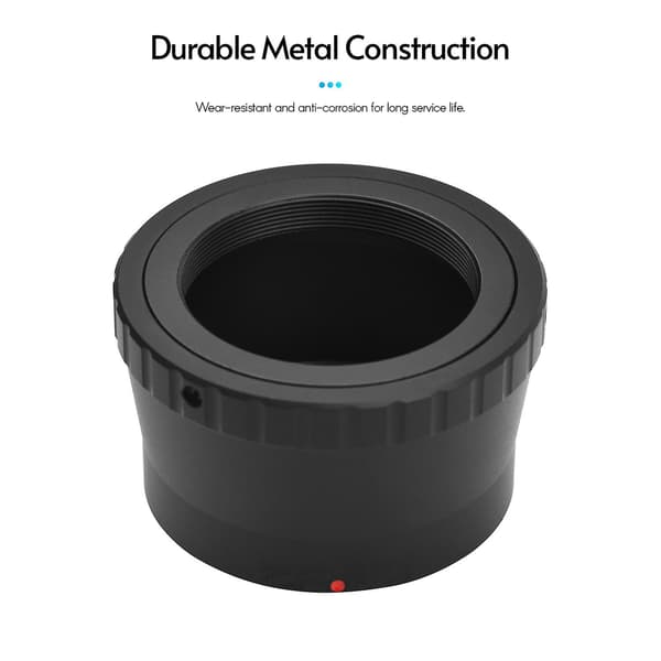Andoer T2-M4/3 Metall Linseadapterring T/T2-feste Linseadapter Erstatning for Panasonic DMC-G