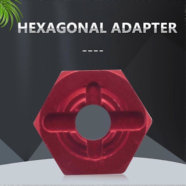 Aluminiumslegering 12mm Kombiner Hjulnav Hex Adapter Oppgraderinger For 144001 1/14 Rc Bil Reservedeler, rød
