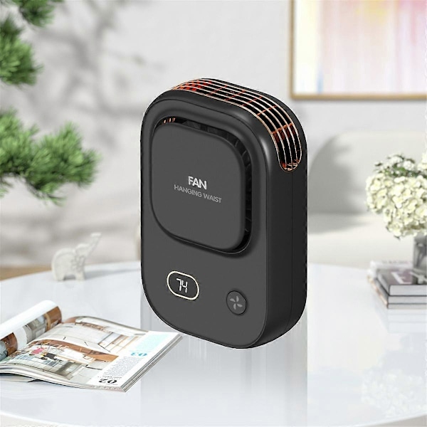 Bärbar Midjeklämma Fläkt Bärbar Bältesfläkt 2000mAh Batteridriven Uppladdningsbar Kroppsfläkt för Utomhusarbete Lantbruk Vandring, C