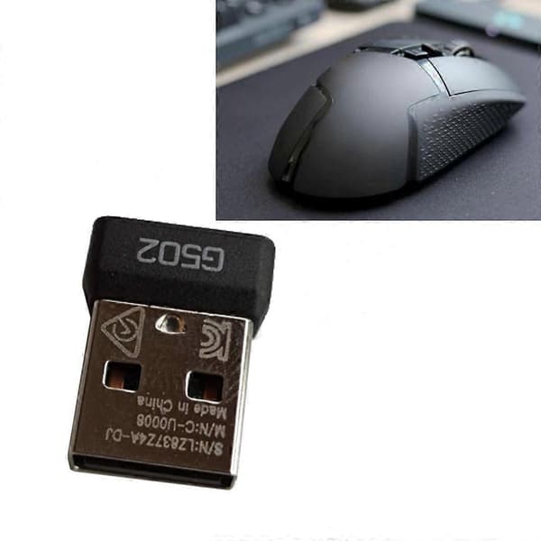 USB-adapter for Logitech G502 LIGHTSPEED trådløs mus mottaker sender