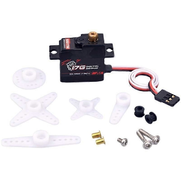 17G 3.5KG Metallgir Digital Servo og Metall Servoarm S0017M for C14 C24 MN D90 MN99S RC Bil Oppgraderingsdeler, 1