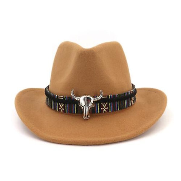 Cowboy-hattu Stetson Style Fedora Sun Summer Western Riding Leveälierinen cap